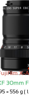 Fujifilm X-A5 with Fujifilm XF 30mm F2.8 Macro Lens Size