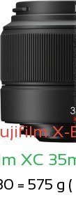 Fujifilm X-E5 with Fujifilm XC 35mm F2 Lens Size