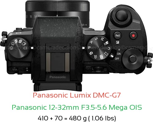 Panasonic G7 with Panasonic 12-32mm F3.5-5.6 Mega OIS Lens Size