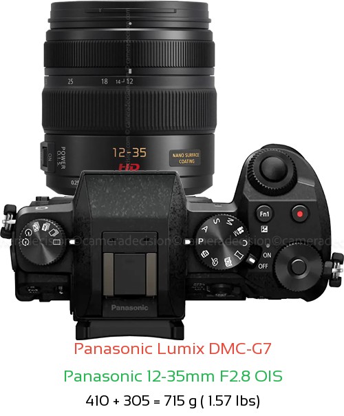 Panasonic G7 with Panasonic 12-35mm F2.8 OIS Lens Size