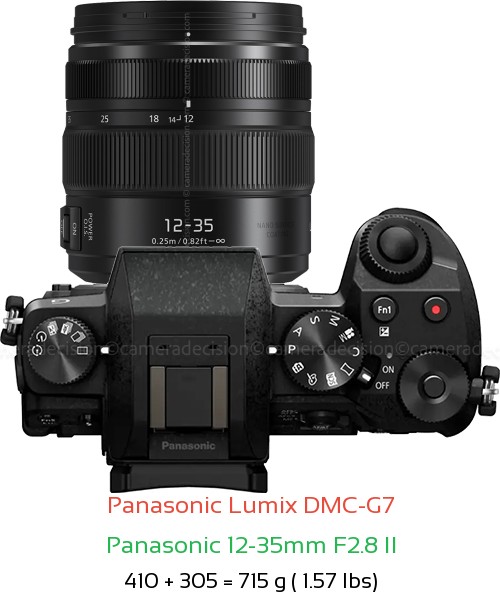 Panasonic G7 with Panasonic 12-35mm F2.8 II Lens Size