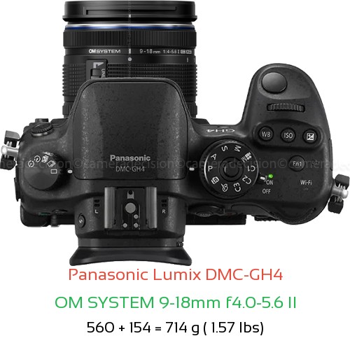 Panasonic GH4 with OM SYSTEM 9-18mm f4.0-5.6 II Lens Size
