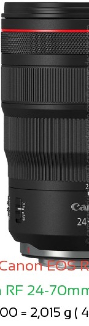 Canon R1 with Canon RF 24-70mm F2.8L Lens Size