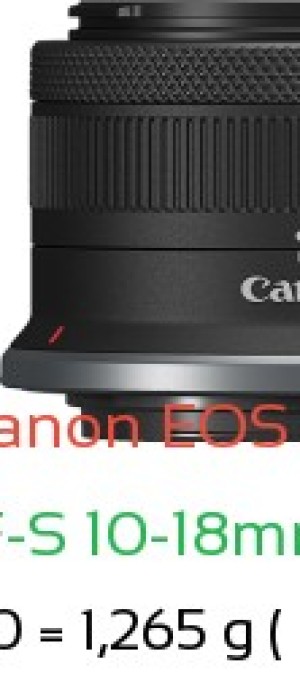 Canon R1 with Canon RF-S 10-18mm F4.5-6.3 Lens Size