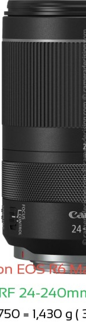 Canon R6 III with Canon RF 24-240mm F4-6.3 Lens Size
