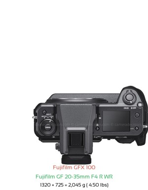 Fujifilm GFX 100 with Fujifilm GF 20-35mm F4 R WR Lens Size