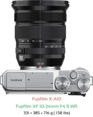 Fujifilm X-A10 with Fujifilm XF 10-24mm F4 R WR Lens Size