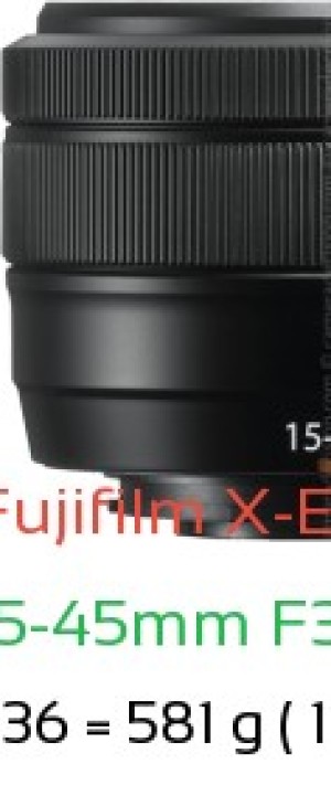 Fujifilm X-E5 with Fujifilm XC 15-45mm F3.5-5.6 OIS PZ Lens Size