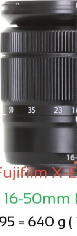 Fujifilm X-E5 with Fujifilm XC 16-50mm F3.5-5.6 OIS Lens Size