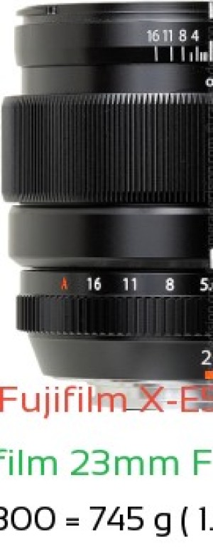 Fujifilm X-E5 with Fujifilm 23mm F1.4 R Lens Size