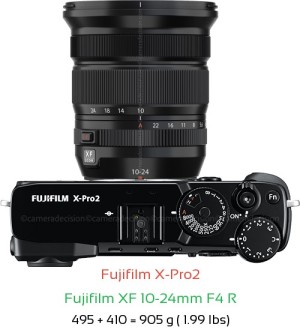 Fujifilm X-Pro2 with Fujifilm XF 10-24mm F4 R Lens Size