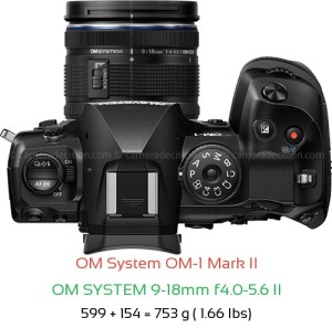 OM System OM-1 II with OM SYSTEM 9-18mm f4.0-5.6 II Lens Size