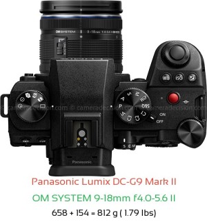 Panasonic G9 II with OM SYSTEM 9-18mm f4.0-5.6 II Lens Size