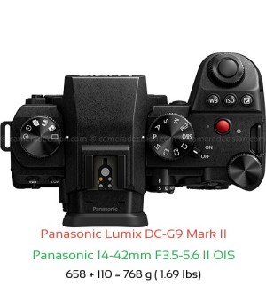 Panasonic G9 II with Panasonic 14-42mm F3.5-5.6 II OIS Lens Size