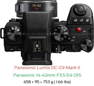 Panasonic G9 II with Panasonic 14-42mm F3.5-5.6 OIS Lens Size