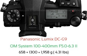Panasonic G9 with OM System 100-400mm F5.0-6.3 II Lens Size