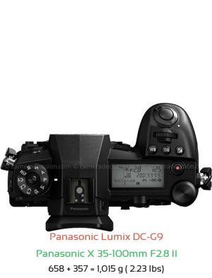 Panasonic G9 with Panasonic X 35-100mm F2.8 II Lens Size
