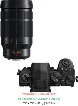 Panasonic G95 with Panasonic 50-200mm F2.8-4.0 Lens Size