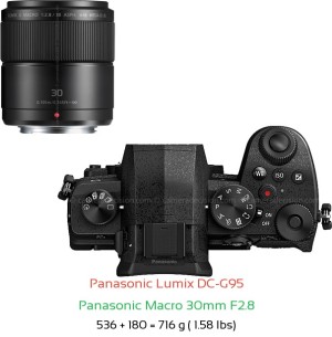 Panasonic G95 with Panasonic Macro 30mm F2.8 Lens Size