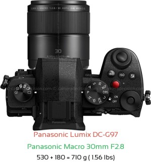 Panasonic G97 with Panasonic Macro 30mm F2.8 Lens Size