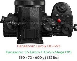 Panasonic G97 with Panasonic 12-32mm F3.5-5.6 Mega OIS Lens Size