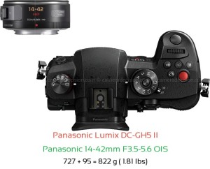 Panasonic GH5 II with Panasonic 14-42mm F3.5-5.6 OIS Lens Size