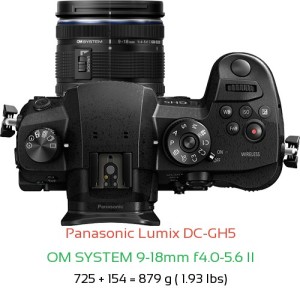 Panasonic GH5 with OM SYSTEM 9-18mm f4.0-5.6 II Lens Size