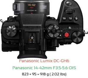 Panasonic GH6 with Panasonic 14-42mm F3.5-5.6 OIS Lens Size