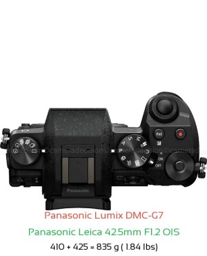 Panasonic G7 with Panasonic Leica 42.5mm F1.2 OIS Lens Size
