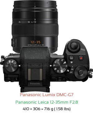 Panasonic G7 with Panasonic Leica 12-35mm F2.8 Lens Size