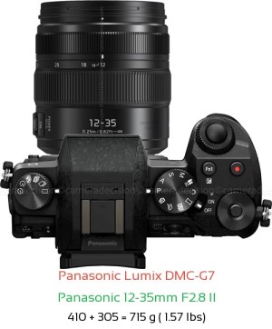 Panasonic G7 with Panasonic 12-35mm F2.8 II Lens Size