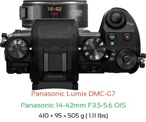 Panasonic G7 with Panasonic 14-42mm F3.5-5.6 OIS Lens Size
