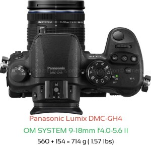 Panasonic GH4 with OM SYSTEM 9-18mm f4.0-5.6 II Lens Size