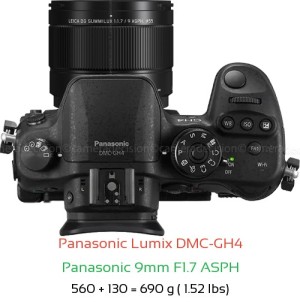 Panasonic GH4 with Panasonic 9mm F1.7 ASPH Lens Size