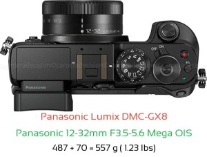 Panasonic GX8 with Panasonic 12-32mm F3.5-5.6 Mega OIS Lens Size