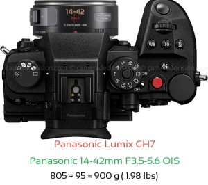 Panasonic GH7 with Panasonic 14-42mm F3.5-5.6 OIS Lens Size
