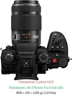 Panasonic GH7 with Panasonic 45-175mm F4.0-5.6 OIS Lens Size
