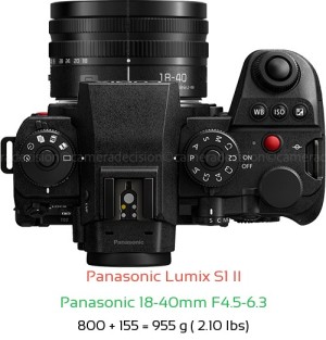 Panasonic S1 II with Panasonic 18-40mm F4.5-6.3 Lens Size