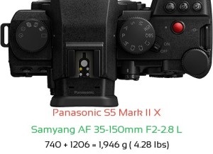 Panasonic S5 II X with Samyang AF 35-150mm F2-2.8 L Lens Size