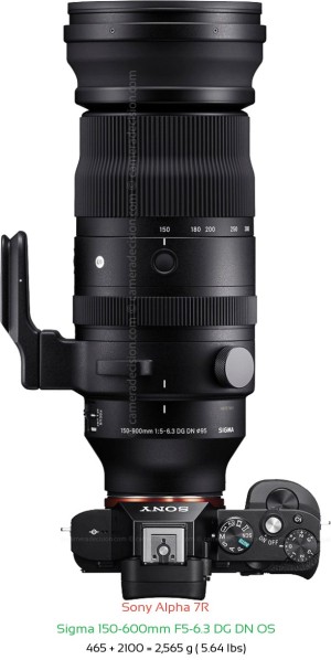 Sony A7R with Sigma 150-600mm F5-6.3 DG DN OS Lens Size