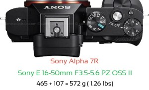 Sony A7R with Sony E 16-50mm F3.5-5.6 PZ OSS II Lens Size