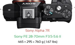 Sony A7R with Sony FE 28-70mm F3.5-5.6 II Lens Size