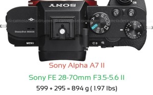 Sony A7 II with Sony FE 28-70mm F3.5-5.6 II Lens Size
