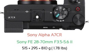 Sony A7CR with Sony FE 28-70mm F3.5-5.6 II Lens Size