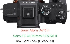 Sony A7R III with Sony FE 28-70mm F3.5-5.6 II Lens Size