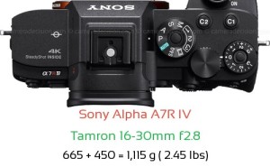 Sony A7R IV with Tamron 16-30mm f2.8 Lens Size