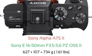 Sony A7S II with Sony E 16-50mm F3.5-5.6 PZ OSS II Lens Size
