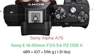 Sony A7S with Sony E 16-50mm F3.5-5.6 PZ OSS II Lens Size
