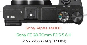 Sony A6000 with Sony FE 28-70mm F3.5-5.6 II Lens Size