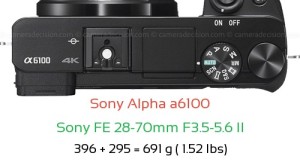 Sony A6100 with Sony FE 28-70mm F3.5-5.6 II Lens Size